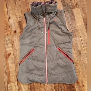 Nike Gray and Neon Sport Reversible Golf  Puffer Vest
